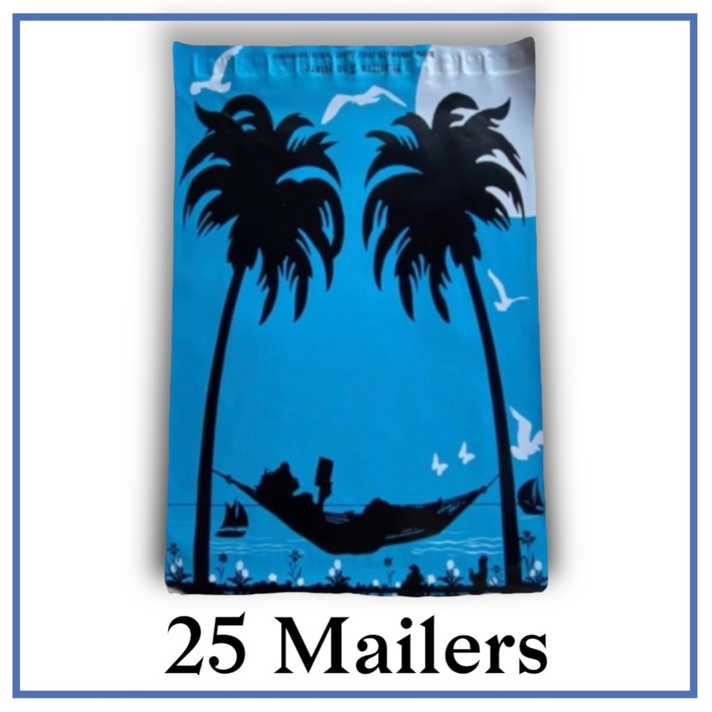 ( Quantity 25 10x13 ) Girl Hammock Sailboat Poly Mailers Bag Shipping Envelopes - Picture 2 of 3